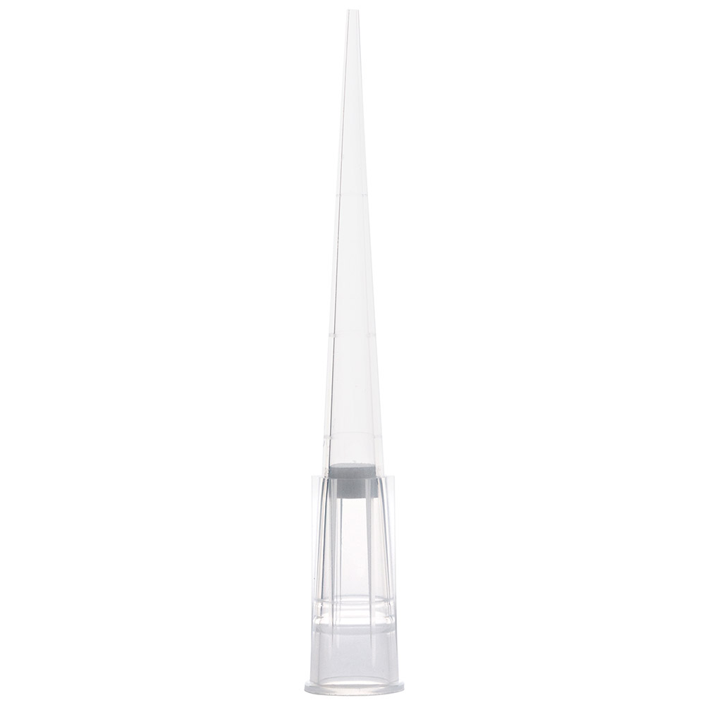Globe Scientific Filter Pipette Tip, 1 - 100uL, Certified, Universal, Low Retention, Graduated, 50mm, Natural, STERILE, 96/Rack, 10 Racks/Box, 2 Boxes/Carton Image